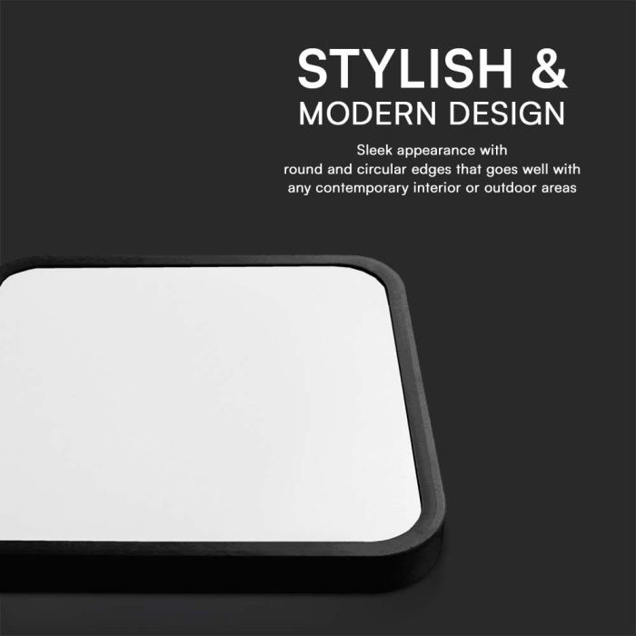 V-TAC LED Plafón cuadrado - Samsung - IP44 - Negro - 18W- 1830 Lumens - 4000K-extra-4.webp