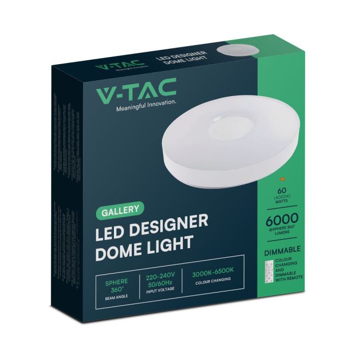 V-TAC Lámpara de techo de diseño - Mando a distancia con cambio de color - IP20 - 60W- 6000 Lumens - 3IN1-extra-9.webp