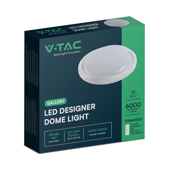 V-TAC Lámpara de techo de diseño - Mando a distancia con cambio de color - IP20 - 60W- 6000 Lumens - 3IN1-extra-9.webp