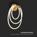 V-TAC Aplique de diseño - IP20 - Oro - 37W- 3940 Lumens - 3000K-extra-5.webp