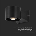 V-TAC Aplique LED Redondo - IP65 Impermeable - Negro - 5W- 500 Lumens - 4000K-extra-4.webp