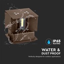 V-TAC LED Aplique Cuadrado - Bridgelux - IP65 Estanco - Corten - 11W - 1360 Lumens - 3000K-extra-8.webp