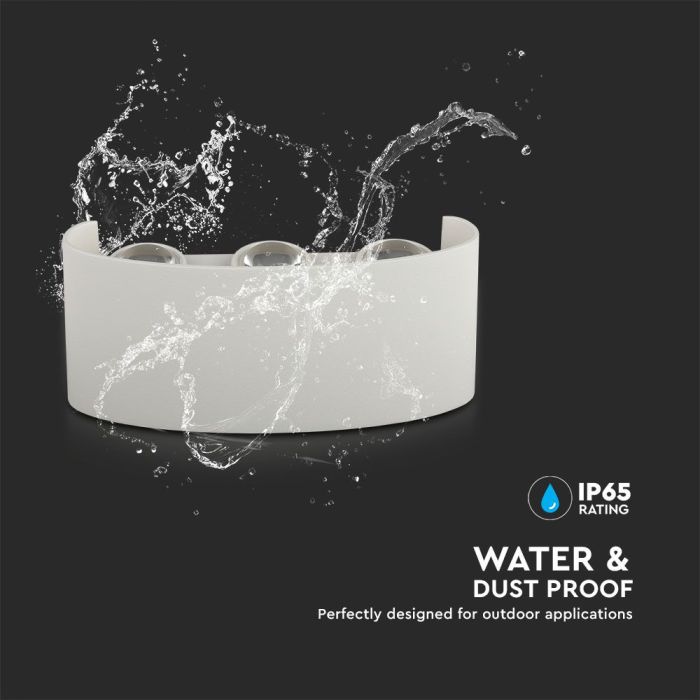 V-TAC Aplique LED Semi Ovalado - Bridgelux - Blanco - IP65 Estanco - 5W - 630 Lumens - 3000K-extra-8.webp