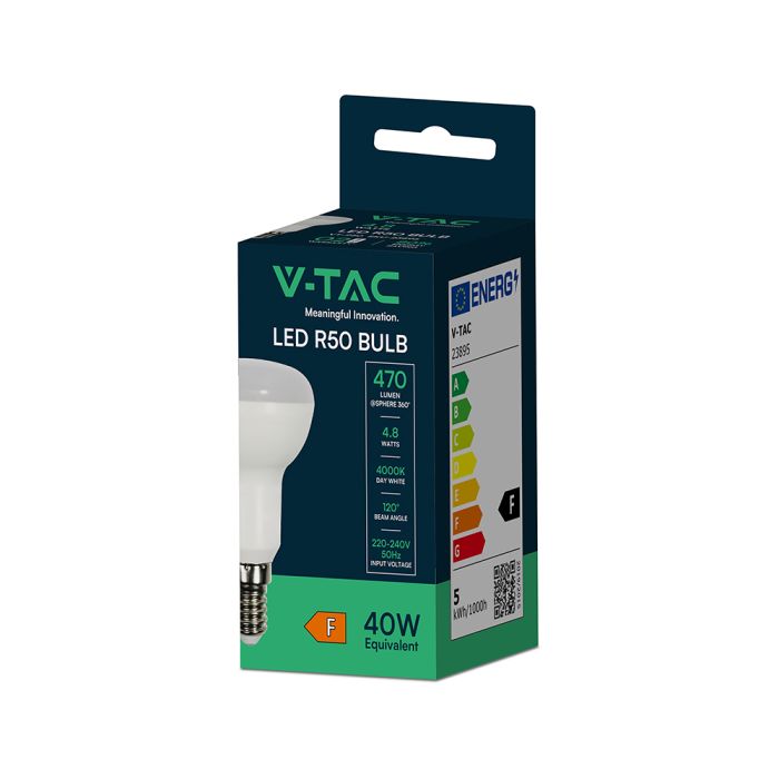 Bombilla Reflectora LED V-TAC - IP20 - Blanca - 4.8W - 470 Lumens - 4000K-extra-8.webp