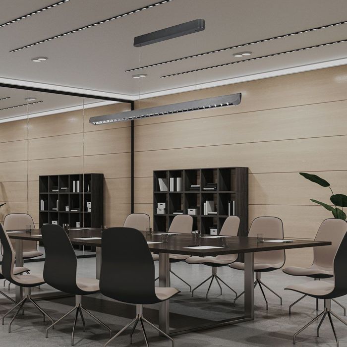 V-TAC LED Luz Lineal - Samsung - IP20 - Gris Mate - 36W- 2880 Lumens - 3IN1-extra-1.webp