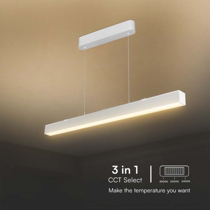V-TAC LED Luz Lineal - Samsung - IP20 - Cuerpo Blanco - 40W- 3400 Lumens - 3IN1-extra-5.webp