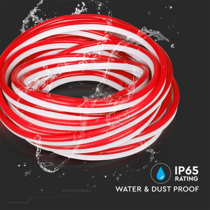 V-TAC Tira de Luz LED - Neon Flex - IP65 Impermeable - Código de Color: Rojo - 8W- 320 Lumens - Precio/1m (Rollo 10m)-extra-6.webp