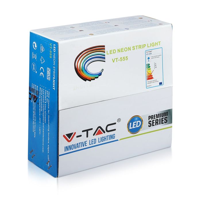 V-TAC Tira de Luz LED - Neon Flex - IP65 Impermeable - Código de Color: Rojo - 8W- 320 Lumens - Precio/1m (Rollo 10m)-extra-11.webp