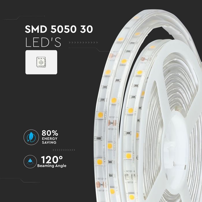 Tira de luz LED V-TAC - IP65 Impermeable - 6000K - Precio/1m (5m Rollo)-extra-5.webp