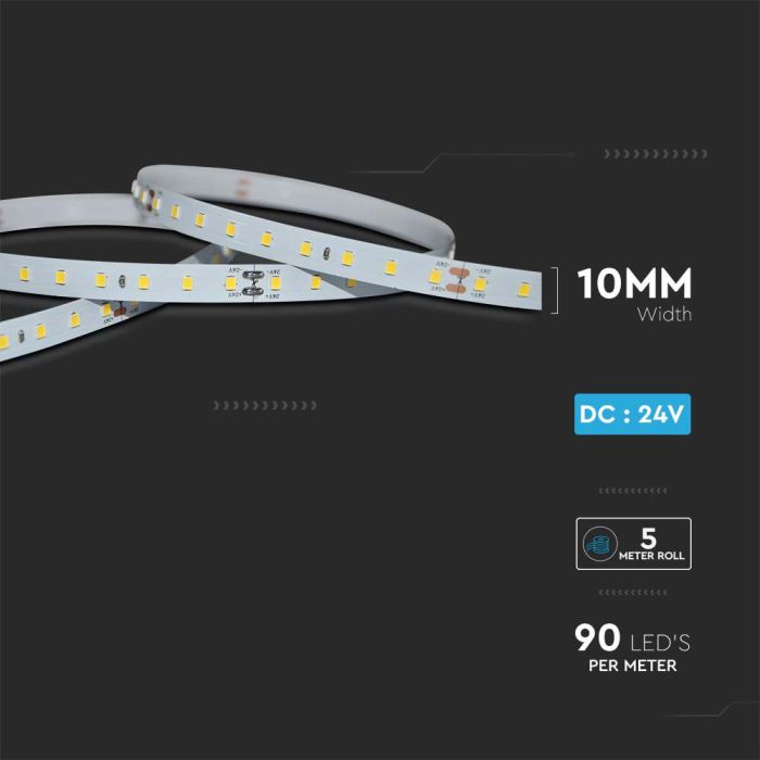 V-TAC Tira de Luz LED - 200lm/w - IP20 - 4000K - Precio/1m (5m Rollo)-extra-7.webp