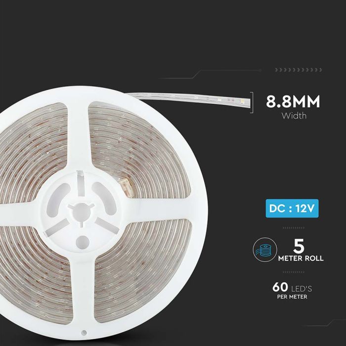 V-TAC Tira de Luz LED - IP65 Impermeable - Código de Color: Rojo - Precio/1m (5m Rollo)-extra-9.webp