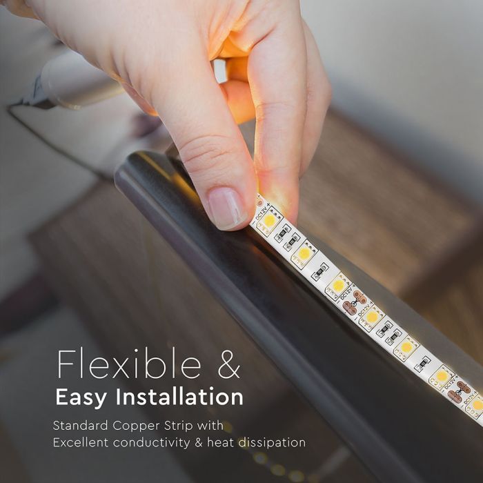 Tira de luz LED V-TAC - IP65 Impermeable - RGB - Precio/1m (5m Rollo)-extra-9.webp