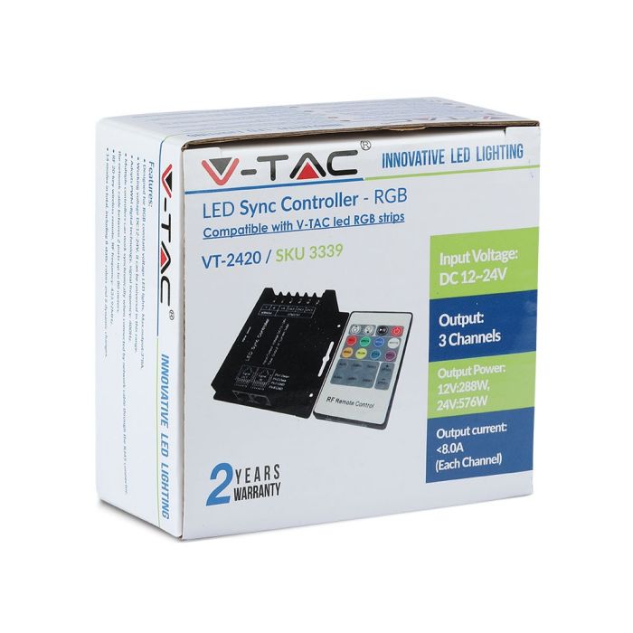 Tiras de luz LED V-TAC - Accesorios - Controlador RGB - Mando a distancia 20 teclas - IP20-extra-8.webp