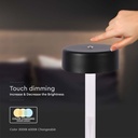 V-TAC Lámpara de Sobremesa Recargable - IP20 - Negro+Transparente - 3W - 210 Lumens - 3IN1-extra-5.webp