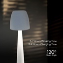 V-TAC Lámpara de Sobremesa Recargable - IP20 - Blanca - 3W - 110 Lumens - 3IN1-extra-7.webp