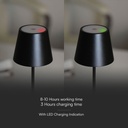 V-TAC Lámpara de mesa de carga inalámbrica - IP54 - Negra - 1.5W- 150 Lumens - 3000K-extra-9.webp