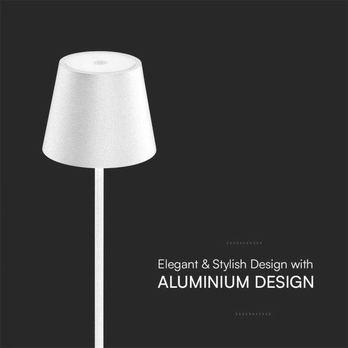 V-TAC Lámpara de Mesa de Carga Inalámbrica - IP54 - Blanca - 1.5W- 150 Lumens - 3000K-extra-5.webp