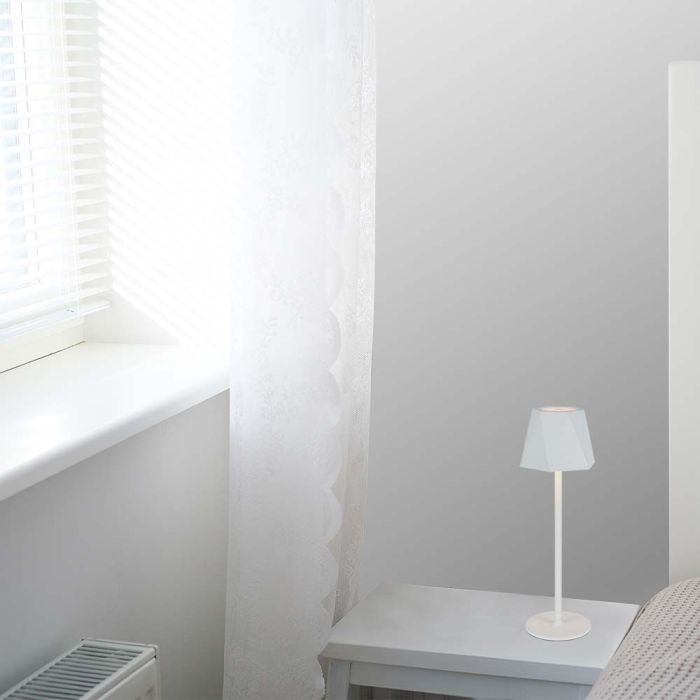 V-TAC Lámpara de Sobremesa Recargable - IP20 - Cuerpo Blanco - 1.5W- 150 Lumens - 3IN1-extra-2.webp