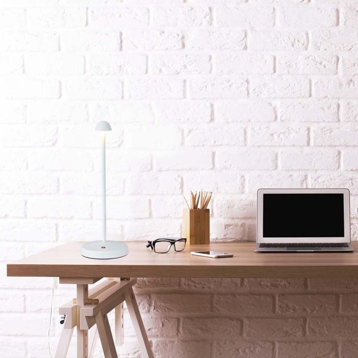 V-TAC Lámpara de Sobremesa Recargable - IP20 - Cuerpo Blanco - 1.6W- 130 Lumens - 3IN1-extra-2.webp