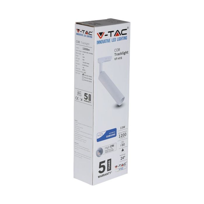 V-TAC LED Slim Foco de carril - Samsung - IP20 - Blanco - 15W- 1200 Lumens - 5000K-extra-9.webp