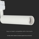 V-TAC LED Slim Foco de carril - Samsung - IP20 - Blanco - 7W- 700 Lumens - 4000K-extra-4.webp