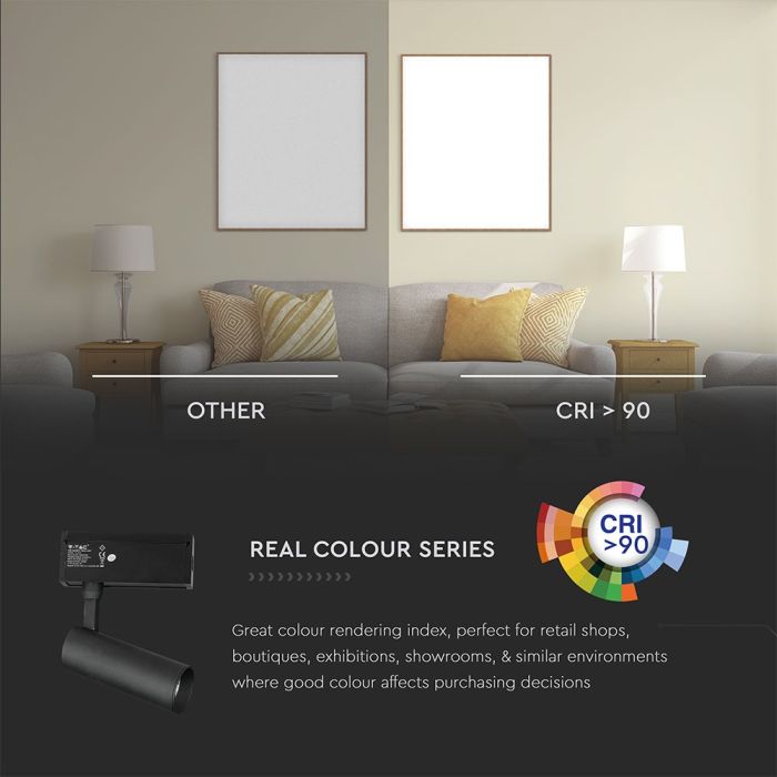 V-TAC LED Foco de carril magnético- IP20 - 15W - 900 Lumens - 4000K-extra-6.webp