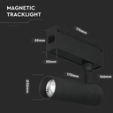 V-TAC LED Foco de carril magnético- IP20 - 15W - 900 Lumens - 3000K-extra-2.webp