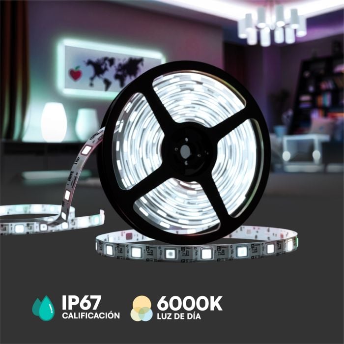 Tiras de luz LED V-TAC - Módulos - Impermeable IP67 - Blanco - 0.72W- 66 Lumens - 6000K