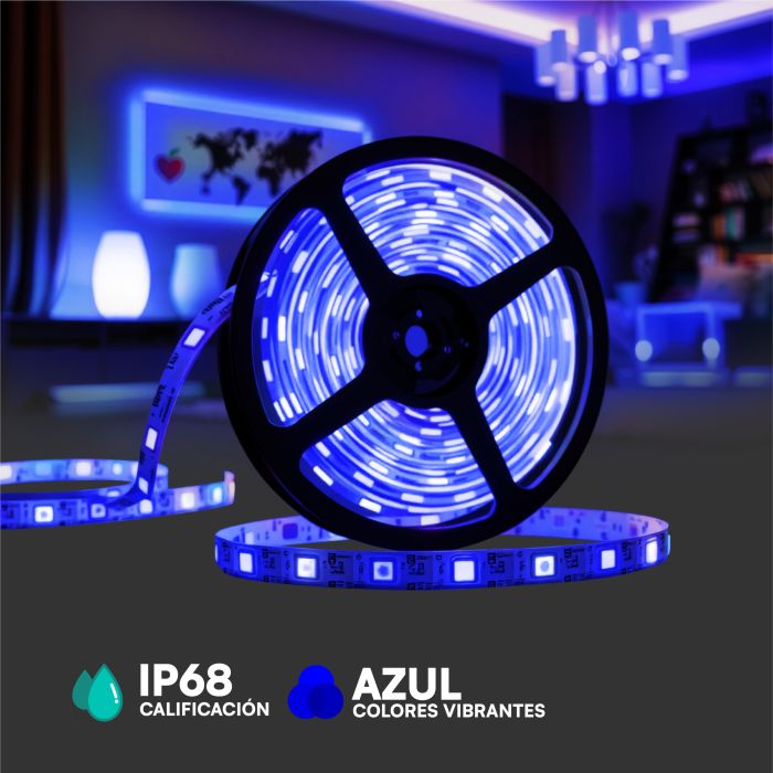 Tiras de Luz LED V-TAC - Módulos - IP68 Impermeable - Código de Color: Azul - 1.44W- 120 - 135 Lumens