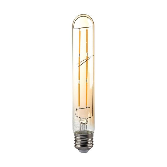 Bombilla LED V-TAC - Ámbar - T30 - Soporte E27 - IP20 - 6W - 600 Lúmenes - 2200K