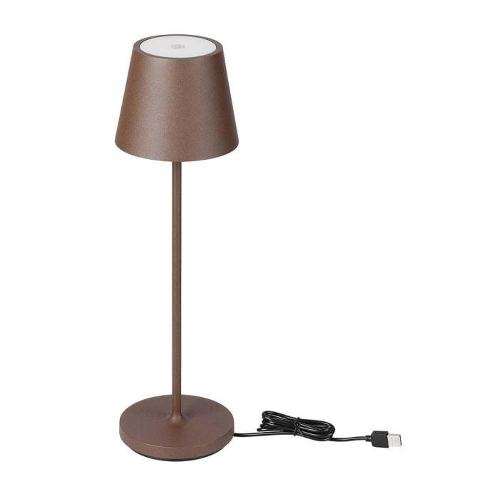 V-TAC Lámpara de mesa de carga inalámbrica - IP54 - Corten - 1.5W- 150 Lumens - 3000K