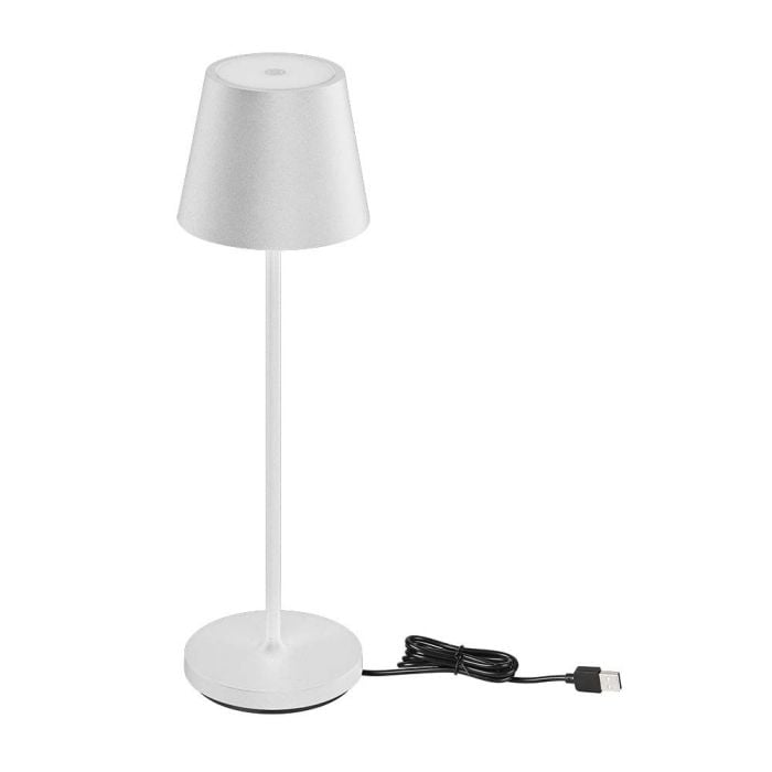 V-TAC Lámpara de Mesa de Carga Inalámbrica - IP54 - Blanca - 1.5W- 150 Lumens - 3000K