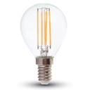 Bombilla LED V-TAC - Golf - Soporte E14 - IP20 - Transparente - 6W- 600 Lumens - 2700K