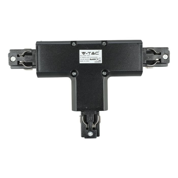 V-TAC LED Foco de carril - Accesorios - Conector de carril 4T - IP20 - Negro