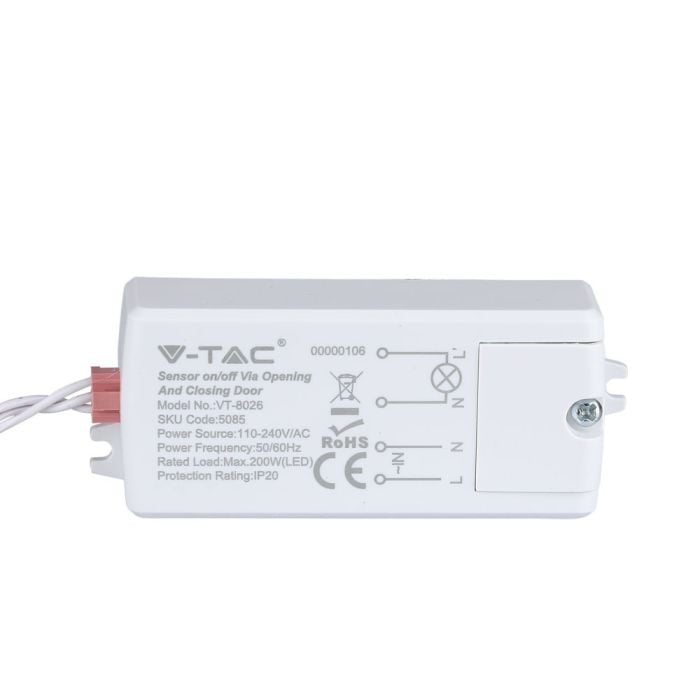 V-TAC Detector de movimiento para puertas - IP20 - Blanco