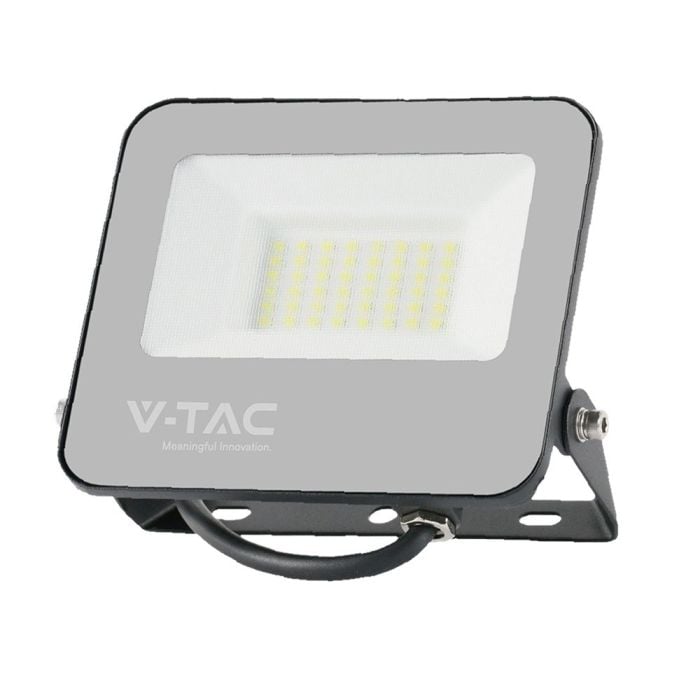 Proyector LED V-TAC - Serie Slimline - 160lm/w - IP65 Estanco - Cuerpo Negro - 30W - 4800 Lumens - 4000K