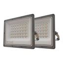 Proyector LED V-TAC - Serie CCT - Impermeable IP65 - Cuerpo Gris Pistola - 30W - 2350 Lumens - 3IN1 - Pack de 2