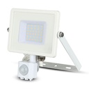 Proyector LED giratorio V-TAC - Samsung - Sensor PIR - Impermeable IP65 - Blanco - 30W - 2400 Lúmenes - 6400K