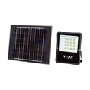 Proyector Solar V-TAC - IP65 Impermeable - Cuerpo Negro - 1200 Lumens - 6400K