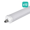 LED Batten Fitting - Serie G - IP65 Waterproof - White - 36W - 4320 Lumens - 4500K - 120CM - Pack de 12