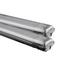 Pantalla Estanca LED V-TAC- Tubo Doble 2 x 20W - IP65 Impermeable - Blanco - 2 x 2100 Lúmenes - 6500K - 150CM - Pack de 2