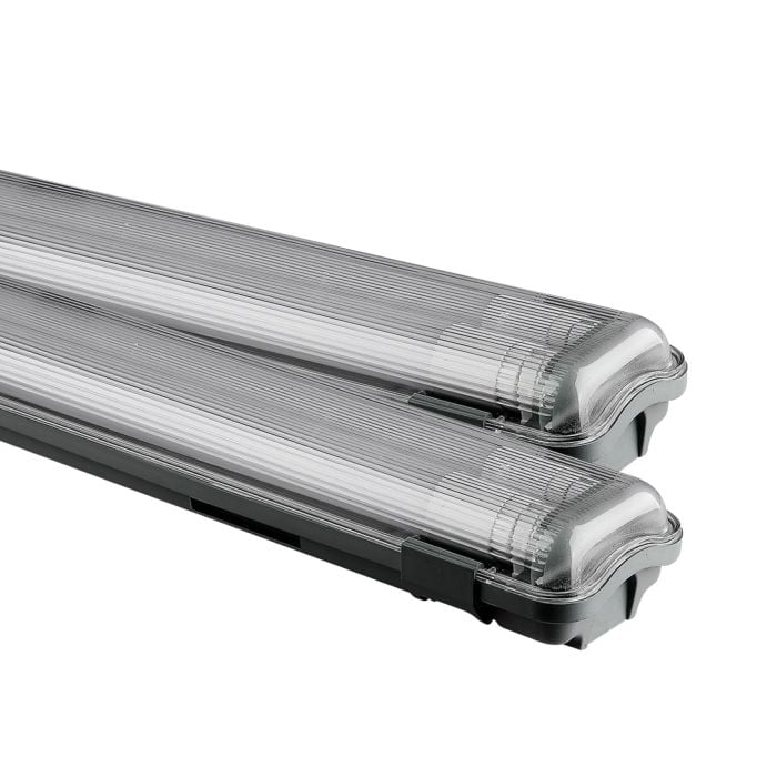 Pantalla estanca LED - Tubo Doble 2 x 18W - IP65 Estanca - Blanca - 3400 Lumens - 6400K - 120CM - Pack de 2