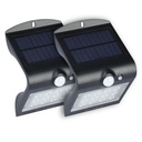 Aplique Solar V-TAC - IP65 Impermeable - Negro - 1.5W - 220 Lumens - 4000K - Pack de 2