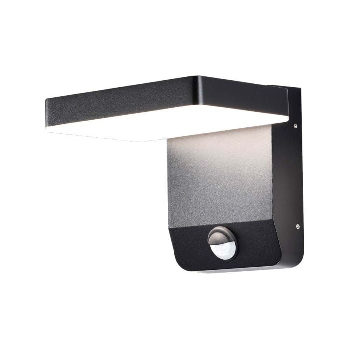 Aplique LED giratorio V-TAC - Sensor PIR - Impermeable IP65 - Negro - 17W - 2520 Lumens - 3000K
