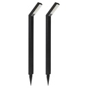 V-TAC Solar Spike Light - IP65 Impermeable - Negro - 80 Lumens - 3IN1 - Pack de 2