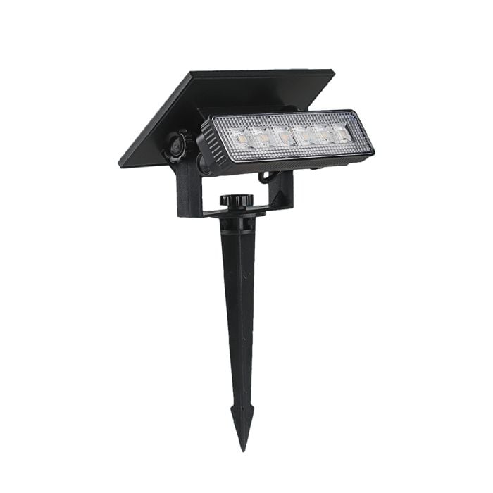Luz Solar para Jardín V-TAC - IP65 Impermeable - Negra - 80 Lumens - 3000K