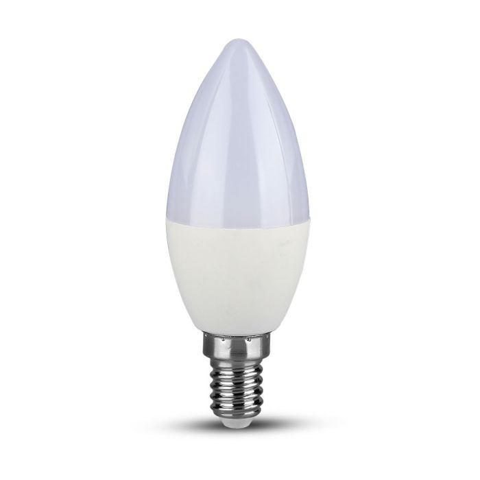 Bombilla LED V-TAC - Vela - Soporte E14 - IP20 - Blanca - 4W - 320 Lumens - 6400K