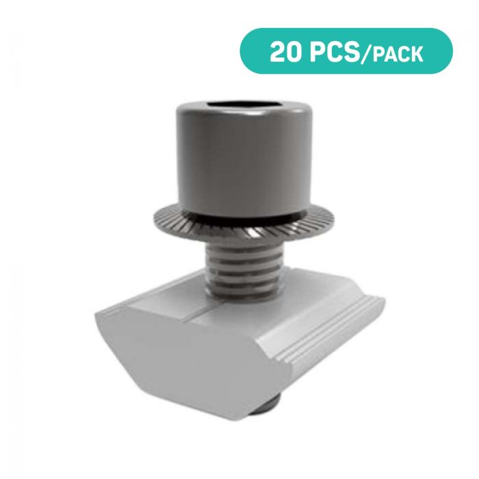 V-TAC Paneles Solares - Accesorios de Estructura - Tuerca TT - 20 Piezas/Paquete