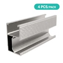 V-TAC Paneles Solares - Accesorios de Estructura - 1200mm - Riel Plateado - 4 Piezas/Paquete