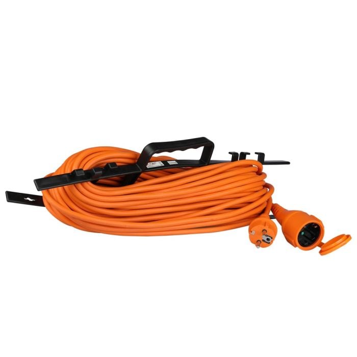 V-TAC Cable de extensión de alta resistencia - IP44 - Naranja y Negro - 30m de cable